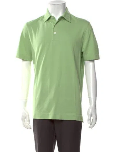 Pre-owned Robert Talbott Collar Short Sleeve Polo Shirt W/ Tags In Green