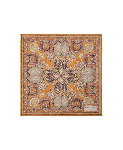 Robert Talbott Collins Reversible Paisley Silk Pocket Square In Neutral