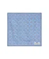 Robert Talbott Collins Reversible Silk Pocket Square In Blue