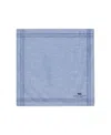 Robert Talbott Collins Reversible Silk Pocket Square In Blue