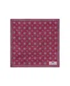 Robert Talbott Collins Reversible Silk Pocket Square In Burgundy