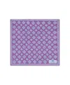 Robert Talbott Collins Reversible Silk/cotton Pocket Square In Purple