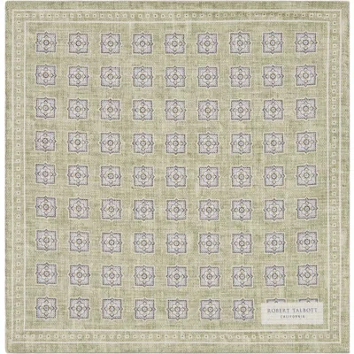 Robert Talbott Colton Reversible Neat/pocket Square In Gray