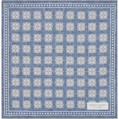 Robert Talbott Colton Reversible Neat/pocket Square In Blue