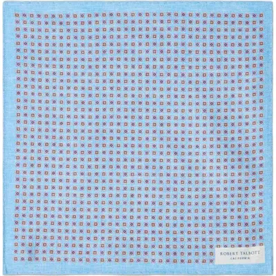 Robert Talbott Colton Reversible Neat/pocket Square In Blue