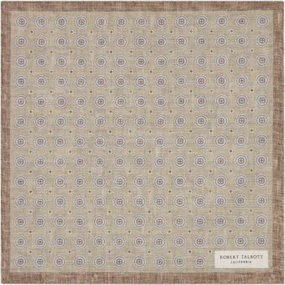 Robert Talbott Colton Reversible Neat/pocket Square In Brown