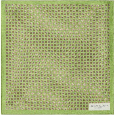 Robert Talbott Colton Reversible Neat/pocket Square In Green