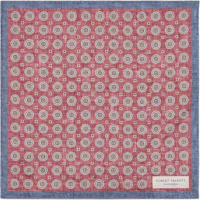 Robert Talbott Colton Reversible Neat/pocket Square In Pink