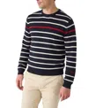 Robert Talbott Cooke Engineered Stripe Sweater In Black