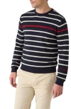 Robert Talbott Cooke Engineered Stripe Sweater In Multi
