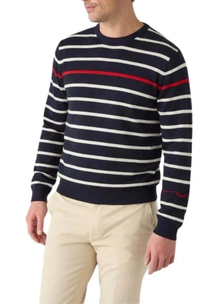 Robert Talbott Cooke Engineered Stripe Sweater In Multi