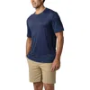 Robert Talbott Davis Linen Jersey Tee In Blue
