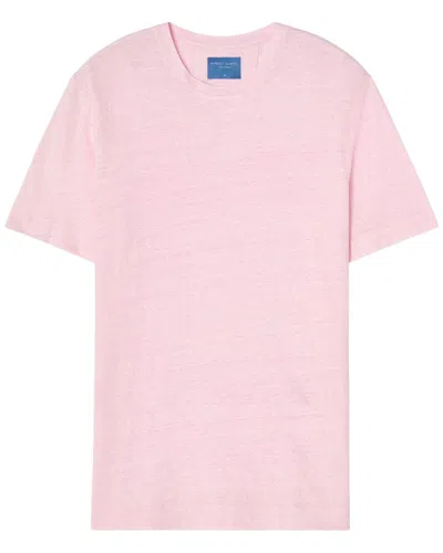 Robert Talbott Davis Linen Jersey T-shirt In Pink