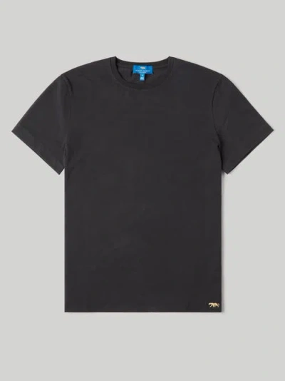 Robert Talbott Dean Stretch Jersey Tee In Black