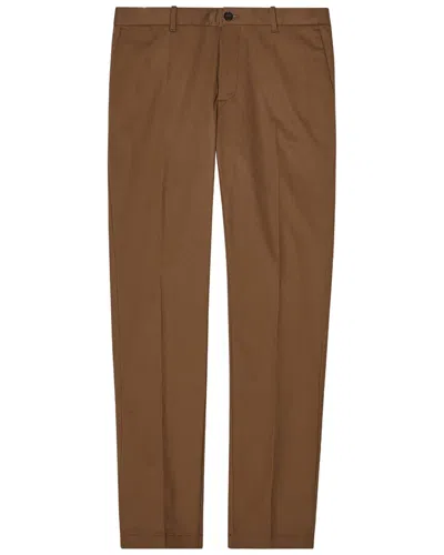 Robert Talbott Douglas Brushed Chino Pant In Brown