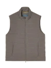 Robert Talbott Driver Quilted Vest In Gray