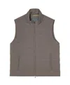 Robert Talbott Driver Quilted Vest In Gray