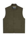 Robert Talbott Driver Quilted Vest In Green