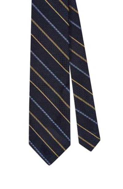 Robert Talbott Duvall Grenadine Rt Signature Necktie In Blue