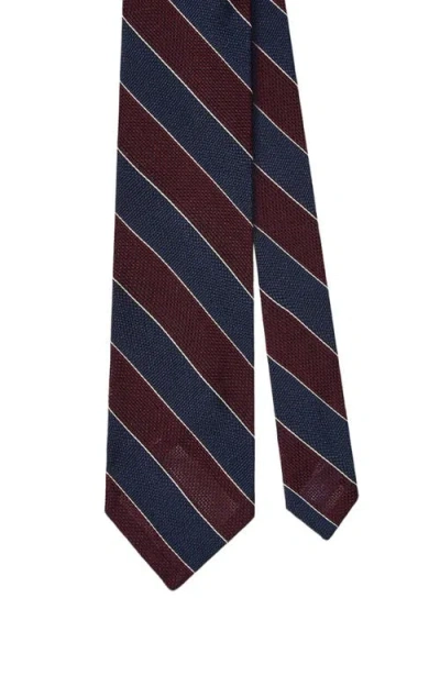 Robert Talbott Duvall Grenadine Textured Multi Stripe Necktie
