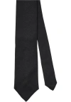 Robert Talbott Duvall Solid Grenadine Silk Necktie In Black