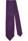 Robert Talbott Duvall Solid Grenadine Silk Necktie In Purple