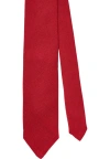 Robert Talbott Duvall Solid Grenadine Silk Necktie In Red