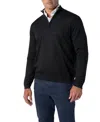 Robert Talbott Eastwood Quarter Zip Sweater In Black