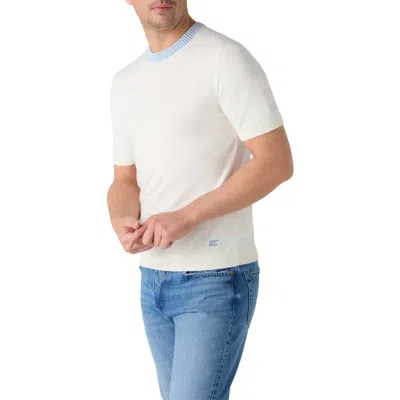 Robert Talbott Gibson Cotton Cashmere Short Sleeve Crewneck Sweater In Multi