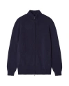 Robert Talbott Graham Cashmere Blend Full Zip Sweater In Blue