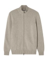 Robert Talbott Graham Cashmere Blend Full Zip Sweater In Neutral