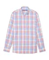 Robert Talbott Harrison Button Down Multicolor Plaid Oxford Shirt In Pink