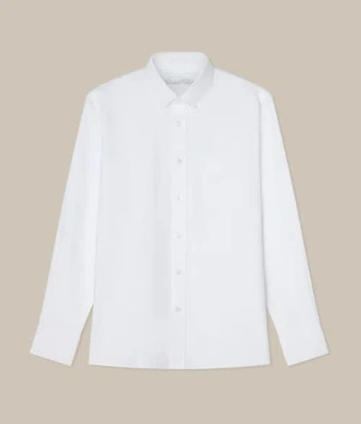 Robert Talbott Harrison Button Down Oxford Shirt In White