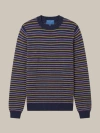 Robert Talbott Hilton Multi Stripe Rollneck Sweater In Multi