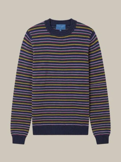 ROBERT TALBOTT ROBERT TALBOTT HILTON MULTI STRIPE ROLLNECK SWEATER
