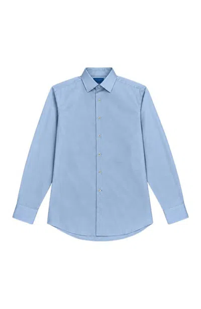 Robert Talbott Kingsley Twill Shirt In Light Blue