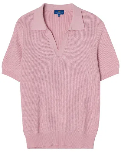 Robert Talbott Knight Johnny Collar Shirt In Pink