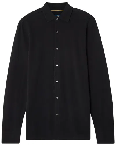 Robert Talbott Lion Long Sleeve Knit Shirt In Black