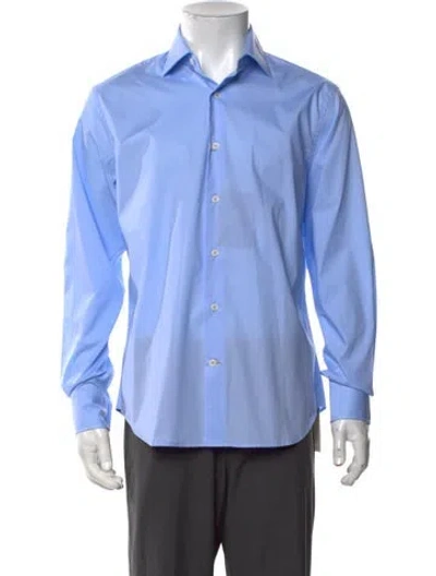 Pre-owned Robert Talbott Long Sleeve Dress Shirt In Blue