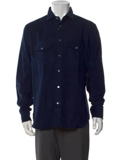 Pre-owned Robert Talbott Long Sleeve Dress Shirt W/ Tags In Blue
