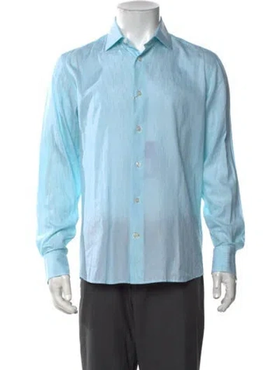 Pre-owned Robert Talbott Long Sleeve Dress Shirt W/ Tags In Blue