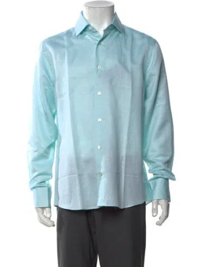 Pre-owned Robert Talbott Long Sleeve Dress Shirt W/ Tags In Blue