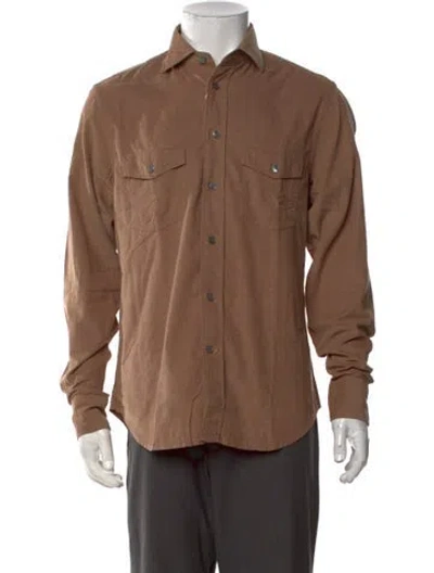 Pre-owned Robert Talbott Long Sleeve Dress Shirt W/ Tags In Brown