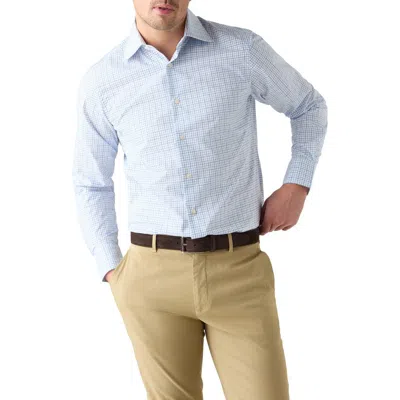 Robert Talbott Madison Check Light Weight Poplin Shirt In Blue