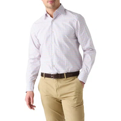 Robert Talbott Madison Check Light Weight Poplin Shirt In Blue