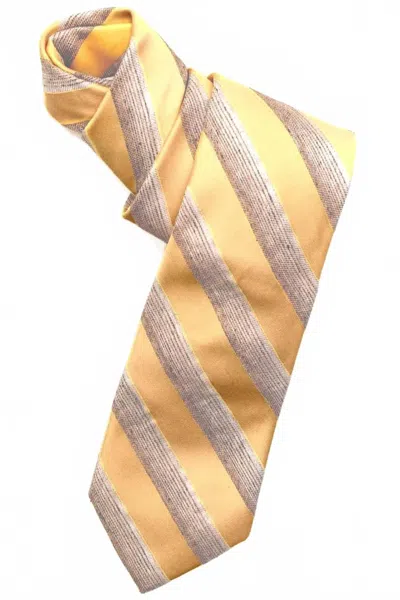 Robert Talbott Men's Best Of Class Seasonal Woven Cotton And Silk Blend Tie In Lemon And Tan In Gold
