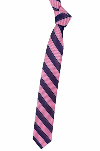 Robert Talbott Men's Multi-textured Stripe Woven Silk Tie In Pink, Purple And Light Blue