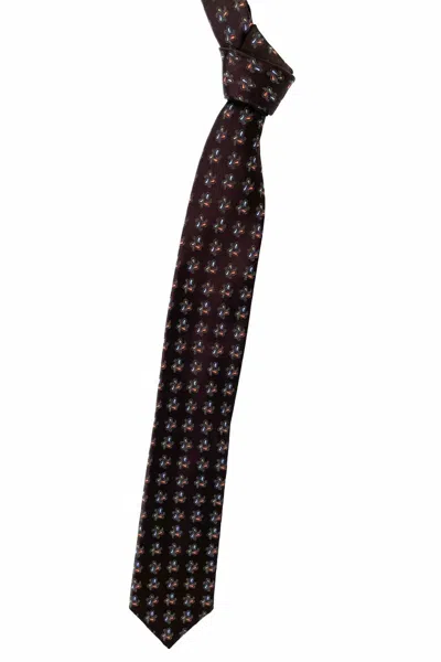 Robert Talbott Men's Neat Paisley Pine Woven Silk Estate Tie In Brown, Blue, Green And Orange