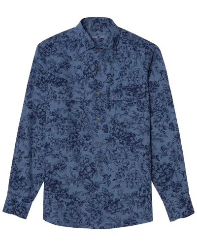 Robert Talbott Morgan Floral Print Brushed Shirt In Multi