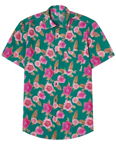 Robert Talbott Morgan Floral Print Linen Shirt In Multi